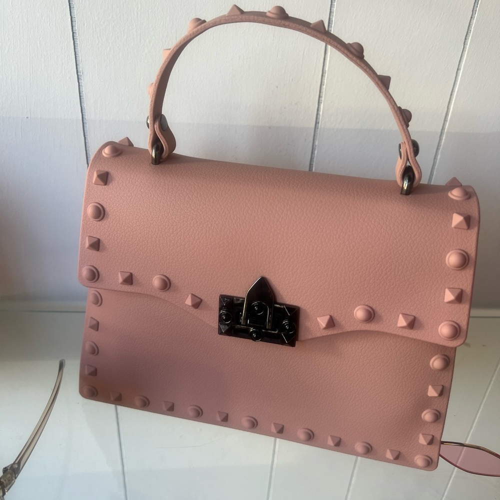 Blush color medium size crossbody bag